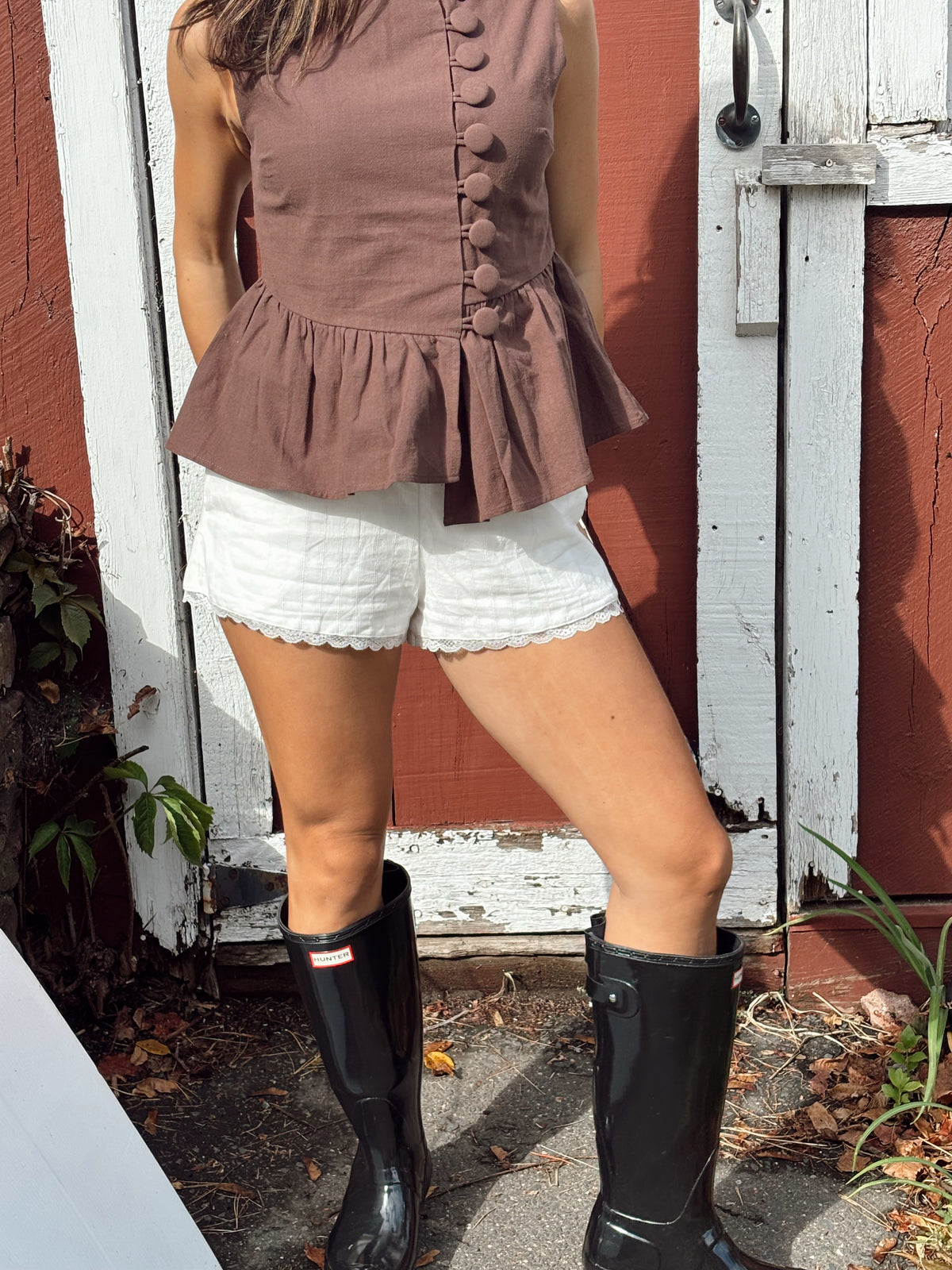 Seaport Button Top